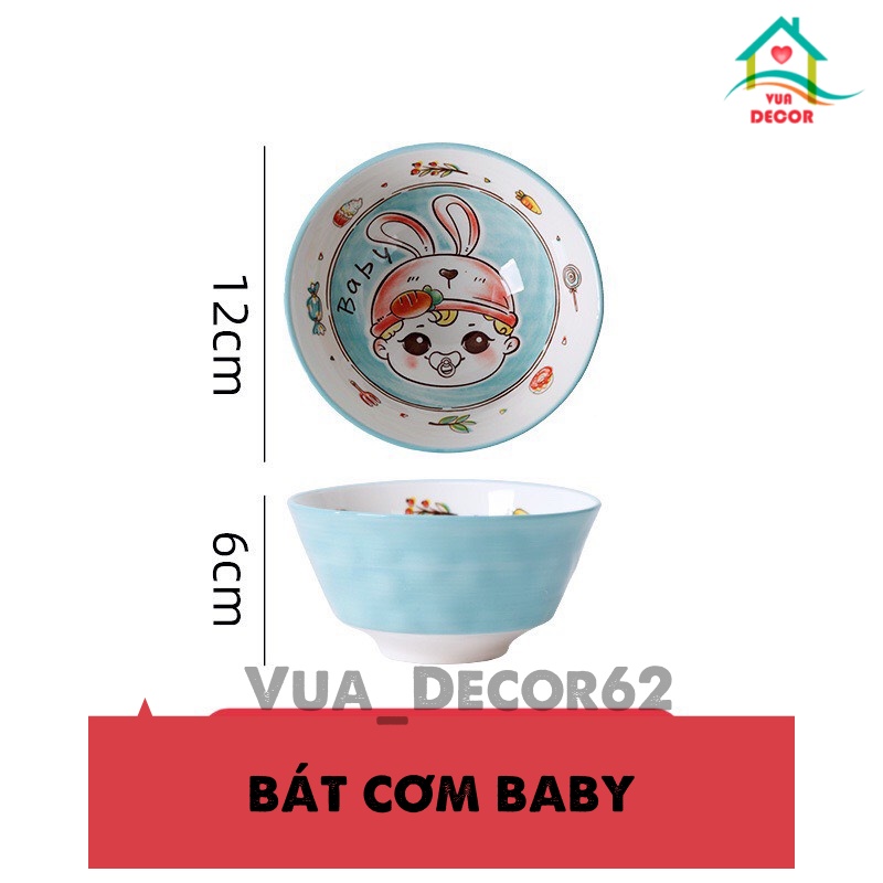 Bộ Bát Đĩa, Decor Gia Đình Bát Ăn Cơm, Tô Sứ Chén Dĩa Dễ Thương Đẹp Cao Cấp KTI01