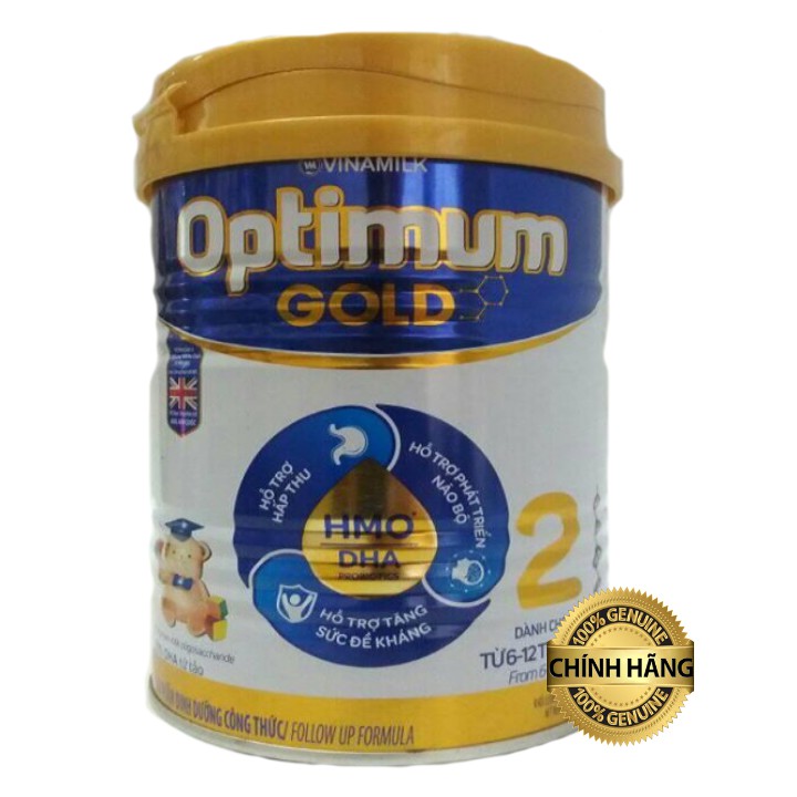 Sữa VINAMILK OPTIMUM GOLD 2 HMO lon 400g cho trẻ 6-12 tháng