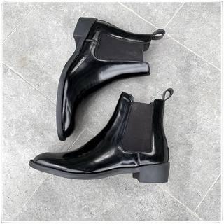 Chelsea Boots Da Bóng Đế Cao 4cm