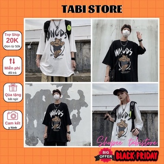 Áo thun tay lỡ dáng rộng dưới 75kg - Gấu WNCDS