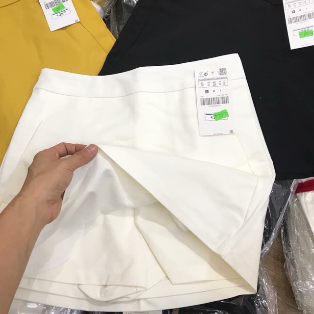 Chân váy ngắn chữ A công sở có túi, Chân váy nữ lưng cao chữ A chất tuyết mưa SUNA FASHION