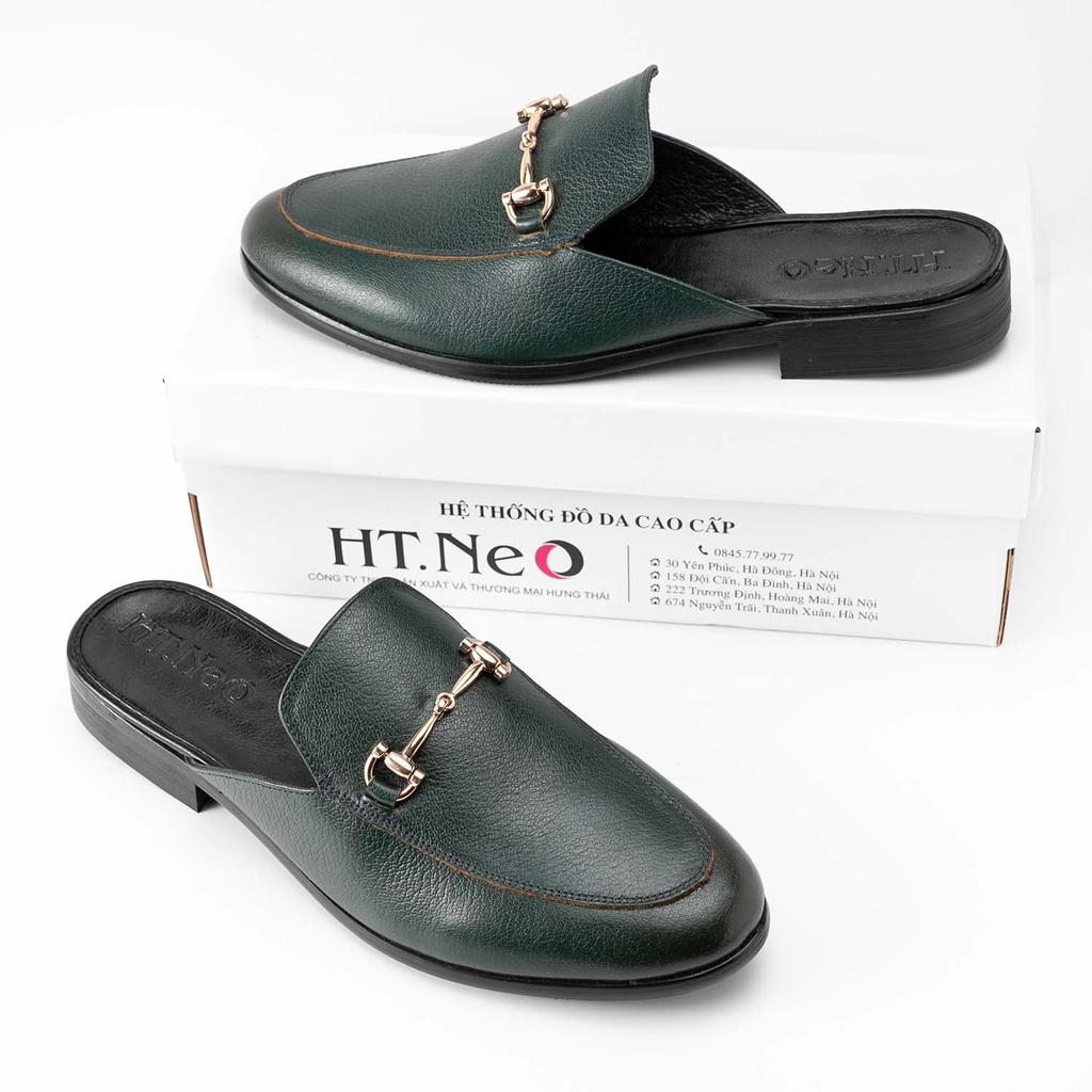 Giày sục nam - Sục nam da HT.NEO Da bò nguyên miếng, Đế phíp gỗ. THIẾT KẾ SANG TRỌNG, LỊCH LÃM, ĐẲNG CẤP PHÁI MẠNH