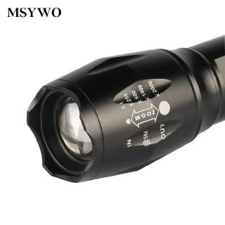 Telescopic Flashlight Long Range XML-T6 LED Torch Light Zoom For Camping Fine