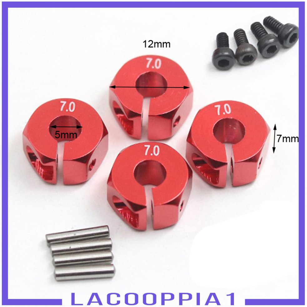 Bộ 4 Trục Bánh Xe 12mm Cho Xe Điều Khiển Từ Xa 1: 10 HSP