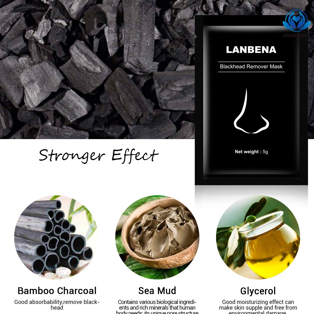 Mặt nạ lột mụn đầu đen LANBENA làm sạch sâu cho vùng da mũi | BigBuy360 - bigbuy360.vn
