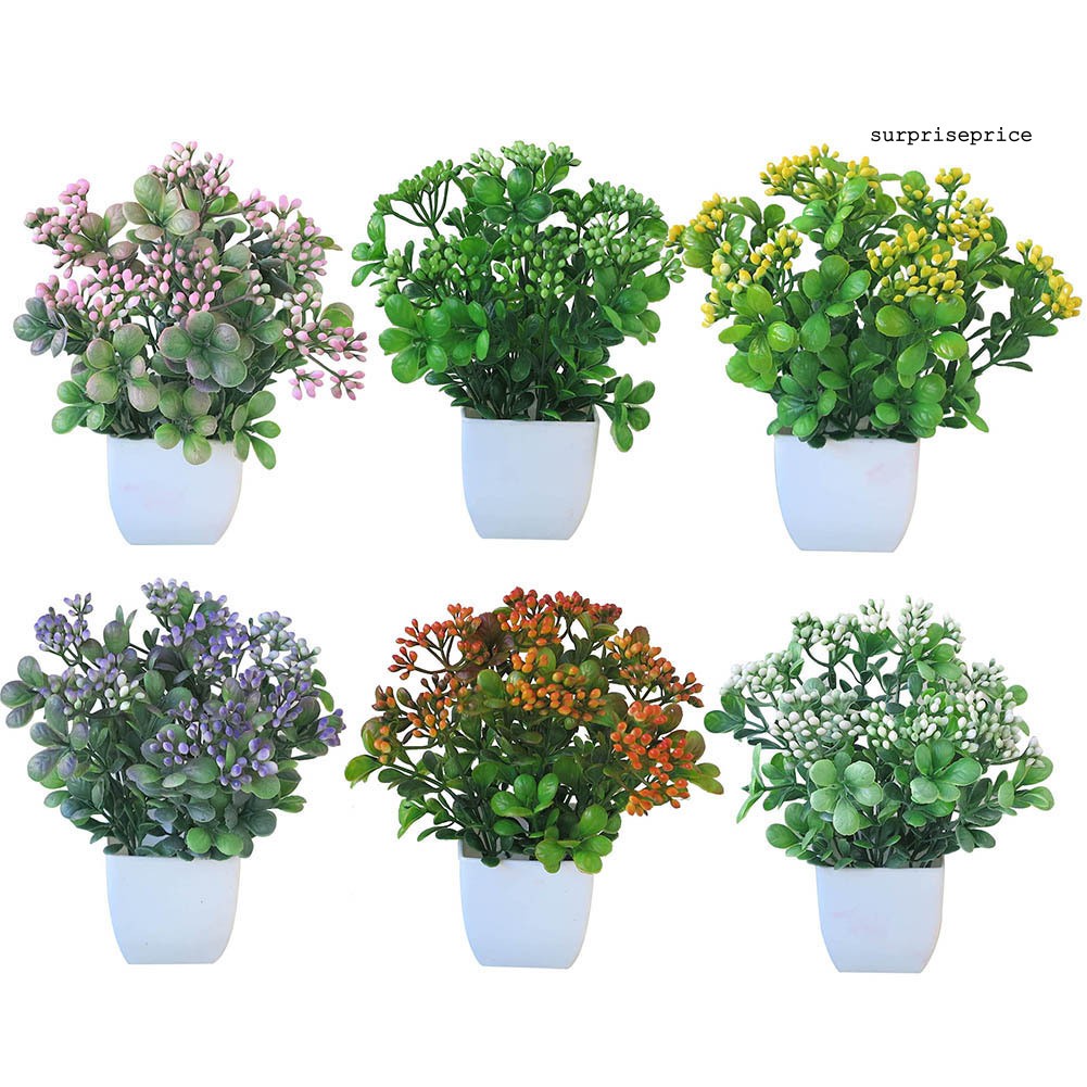 Chậu Hoa Nhân Tạo Xinh Xắn Dùng Cho Trang Trí