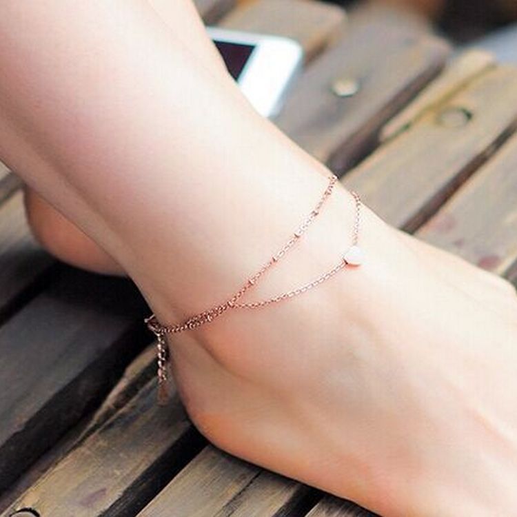 Lắc Chân Hai Lớp Hình Trái Tim Thời Trang Đi Biển Tinh Tế Dành Cho Nữ | BigBuy360 - bigbuy360.vn