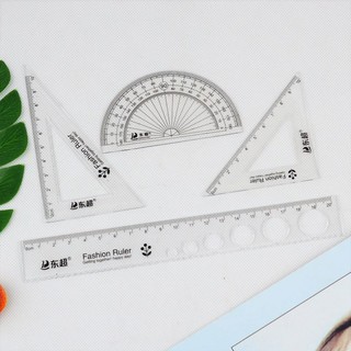 Bộ thước eke 4 chi tiết cho học sinh cute