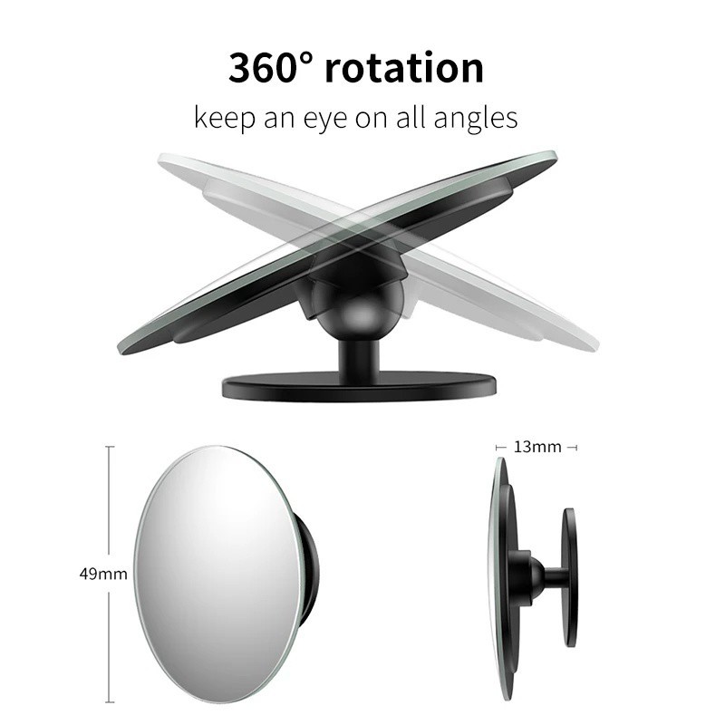 Gương cầu lồi gắn kính hậu ô tô xoay 360 xóa điểm mù D-VN