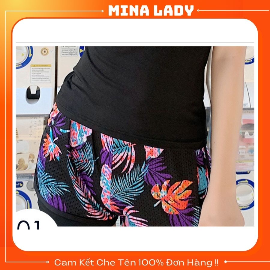 Bộ Đồ Bơi Nữ Gồm Áo Bơi Kín Đáo Và Quần Bơi Nữ Màu Hoa Đẹp Mắt Trẻ Trung Cuốn Hút Giá Rẻ -Hàng Quảng Châu Loại 1