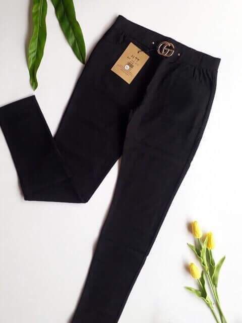 Quần legging nữ đính khuy lưng cao vải mềm siêu giãn đủ size | BigBuy360 - bigbuy360.vn