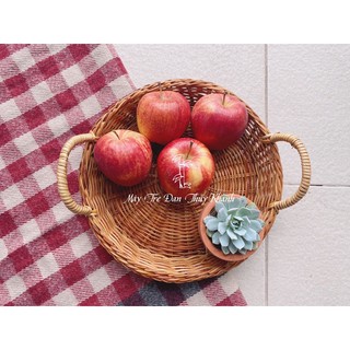 Khay mây tròn, khay mây đựng hoa quả, khay mây đựng ấm trà, khay mây decor