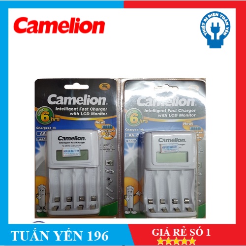Bộ sạc nhanh tự ngắt, có màn hình Camelion BC-1012 với 4 rãnh sạc pin AA, AAA