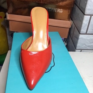 Giày Sục Cao Gót 7p. Đỏ Size 37