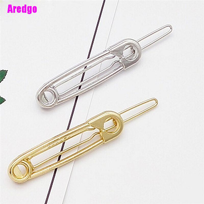 (Hàng Mới Về) Kẹp Tóc Kim Loại Thiết Kế Đơn Giản Dành Cho Nữ