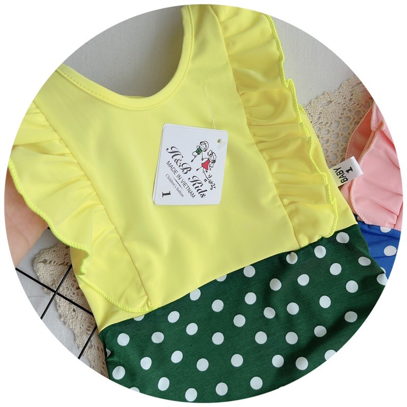 Bikini đồ bơi chấm bi cho bé gái size 10kg-30kg