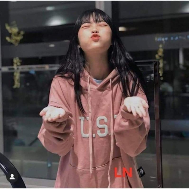 Áo hoodie nỉ mũ chất đẹp USI chữ trắng