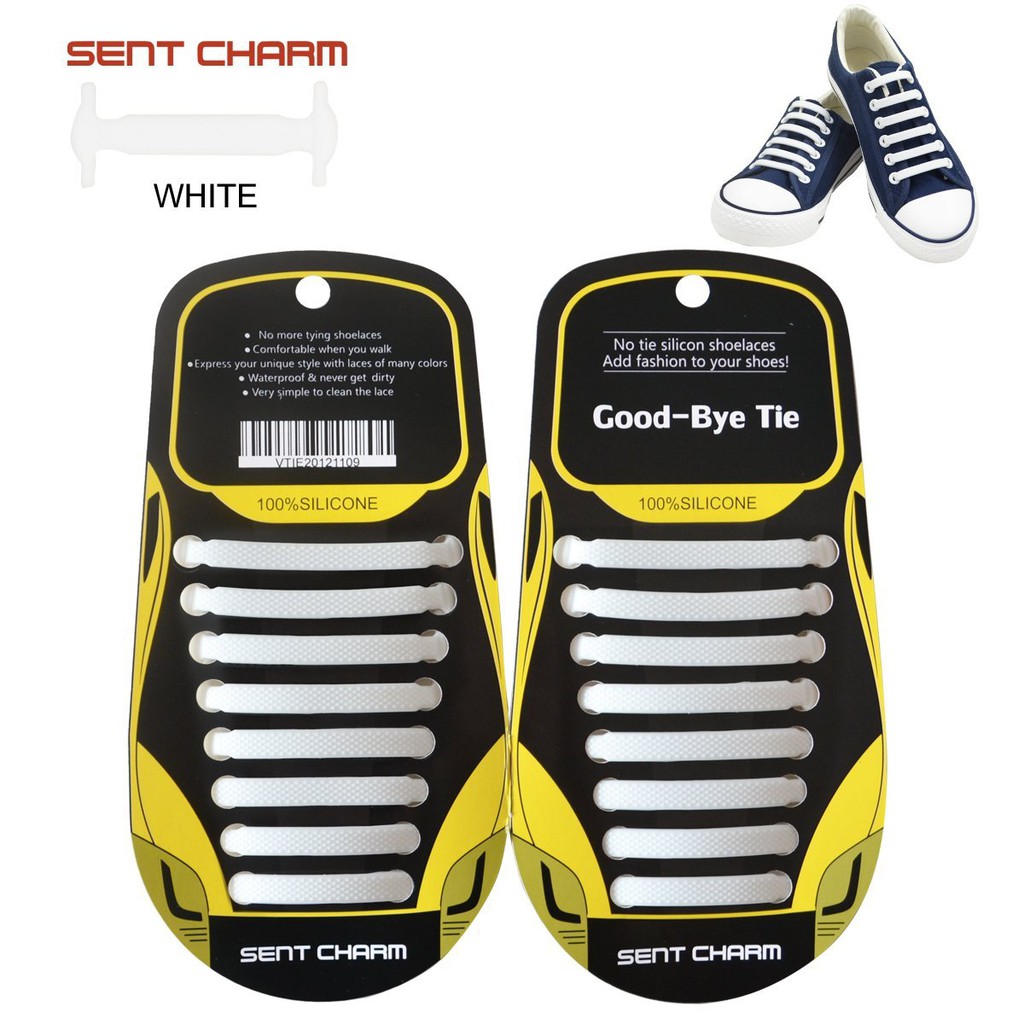 Dây giày cao su thiêu thông minh SENT CHARM 16 dây cho một đôi giày silicone cao cấp Chammart