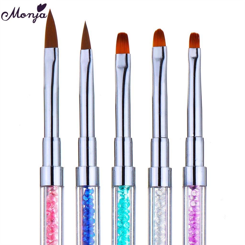 Monja Bộ Cọ 2 Đầu Vẽ Móng Tay Chuyên Dụng Tiện Lợi