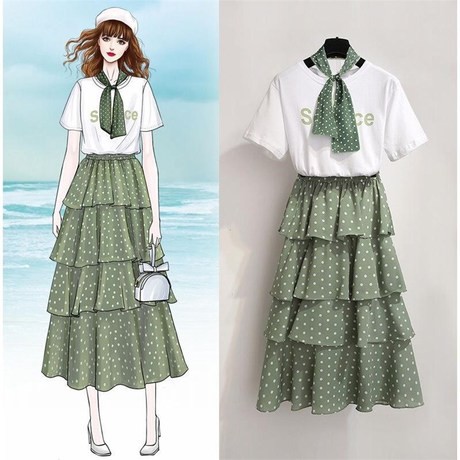 Set áo đầm công sở nữ bigsize kèm khăn quàng