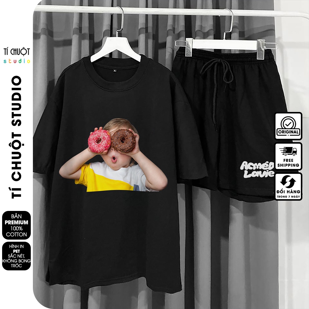 Bộ quần áo nam nữ ADLV bé trai , set bộ thể thao unisex cotton mặc nhà mùa hè - Tí Chuột Studio
