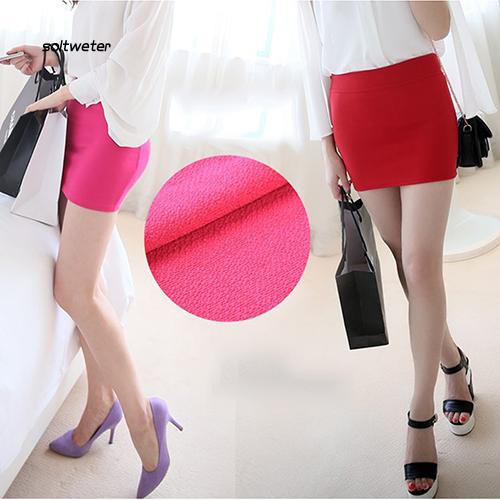 Chân váy bút chì ngắn màu trơn thời trang nữ tính