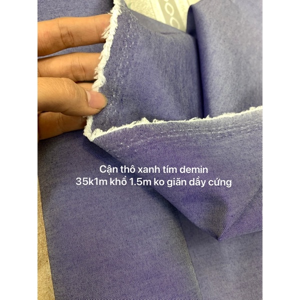 Vải Thô cotton may quần sóc áo sơ mi, chống nắng( 35K. 1m)