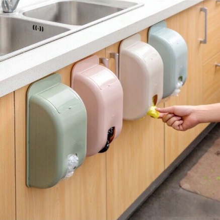 Hộp đựng túi nilong, túi đựng rác dán tường Việt Nhật (MS:2755)- Hộp rút túi nilong gắn tường tiện dụng Br01434 ( #hộp )