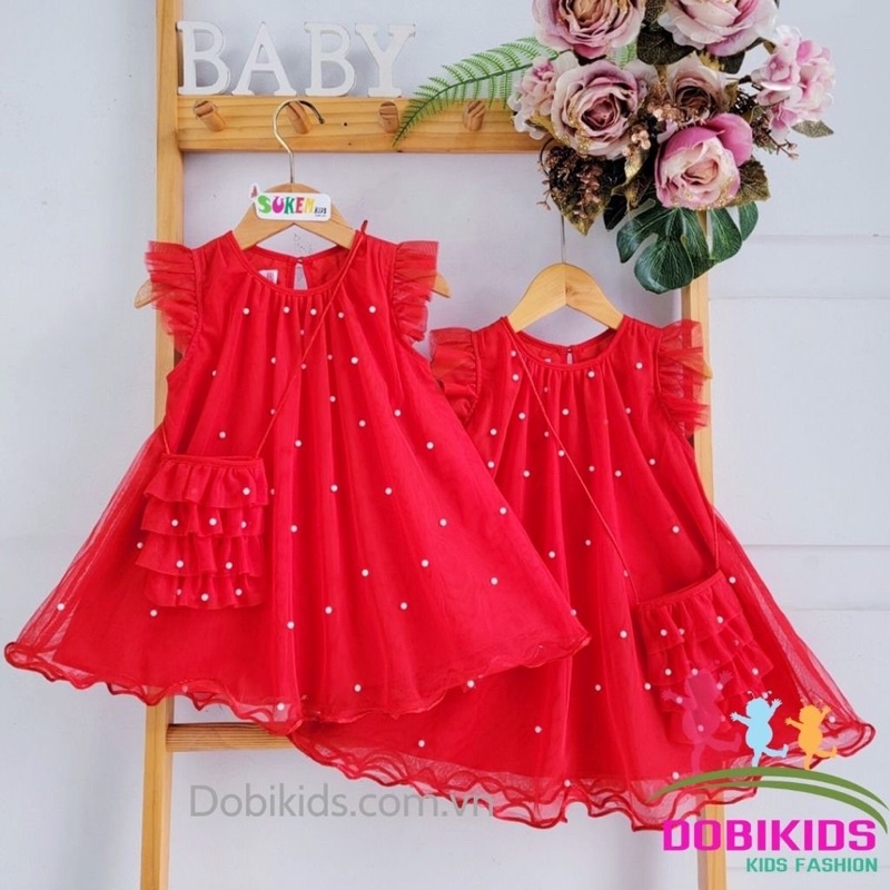 Váy bé gái váy voan lụa cao cấp xinh sang chảnh cho bé 10-35kg