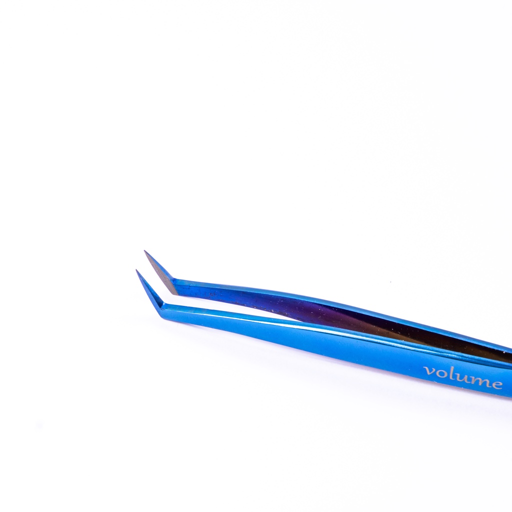 Nhíp xanh mũi vuông, dùng để tạo fan, nối mi volume, bao test nhíp