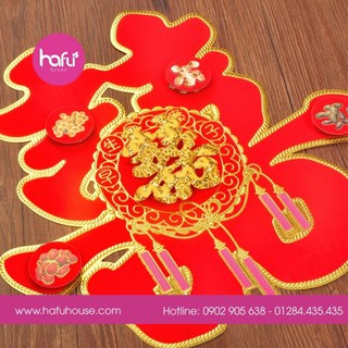 Chữ hỷ size to trang trí phóng cưới