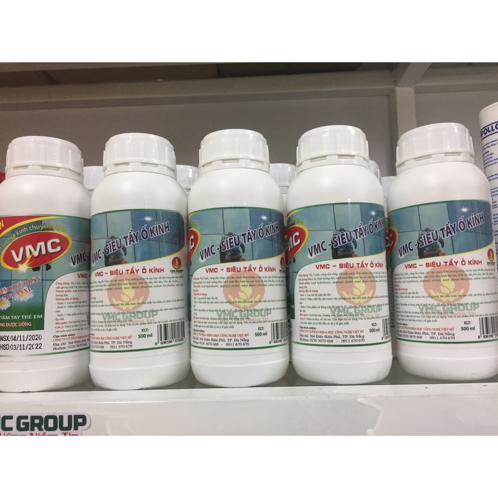 CHAI 500ML VMC SIÊU TẨY Ố KÍNH - CHẤT TẨY RỬA KÍNH CHUYÊN DỤNG
