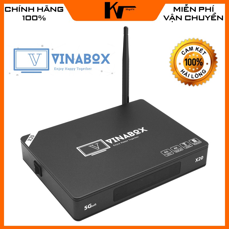 Đầu Android Vinabox X20, Siêu phẩm 2020, Ram 4GB, Android 10, Wifi AC, Bluetooth