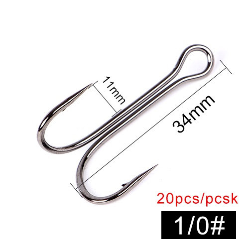 Set 20 Lưỡi Câu Cá Bằng Thép Carbon Cao Cấp