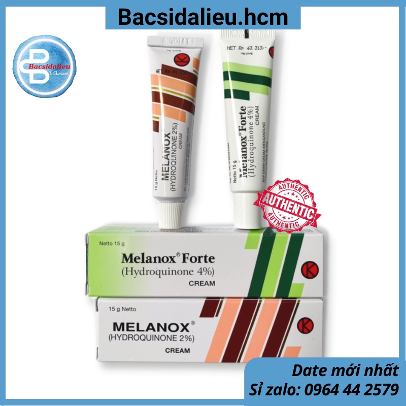 Melanox Forte - Hydroquinone 2% - 4% (15g) - Kem hỗ trợ giảm thâm, nám, tàn nhang