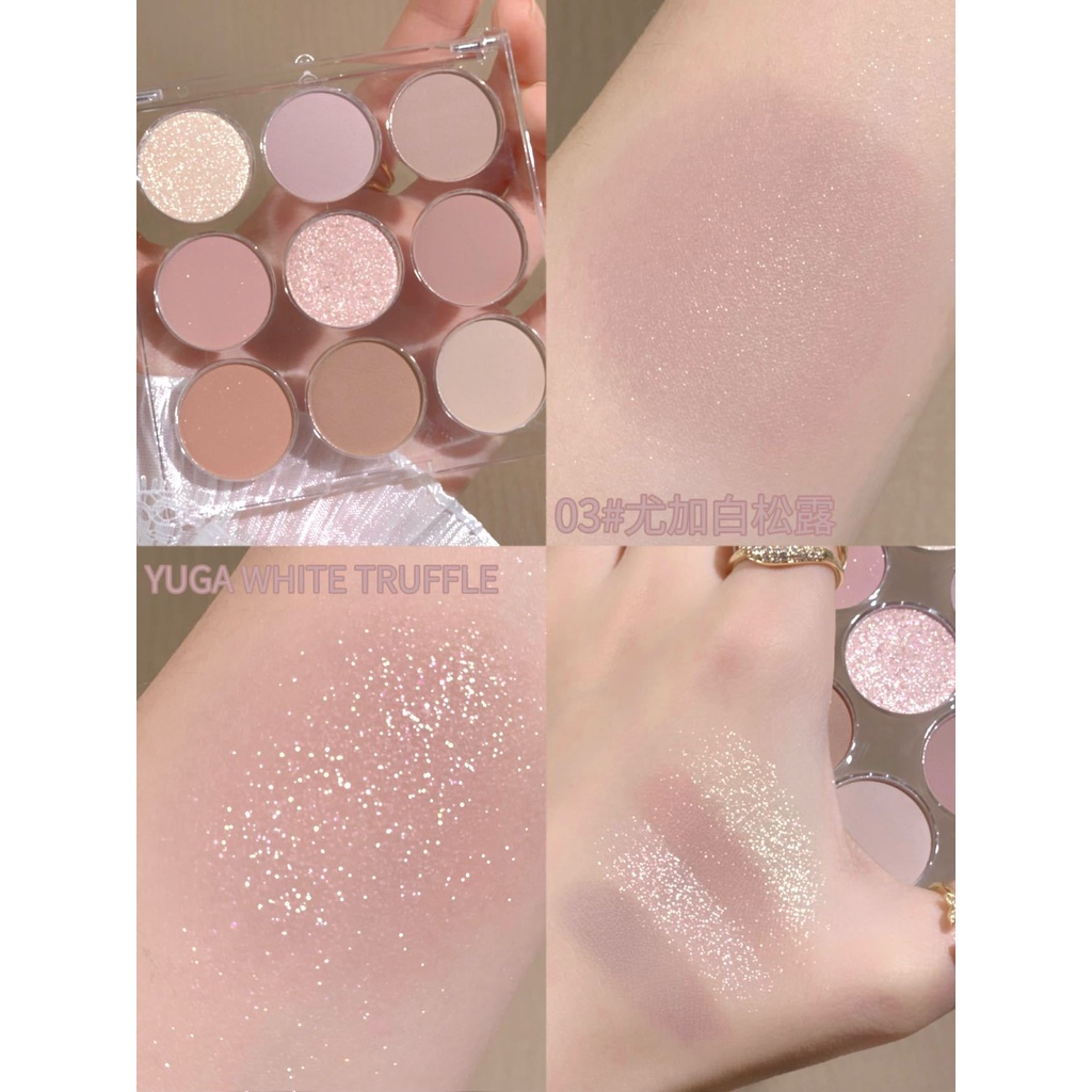 Bảng Phấn Mắt 9 Màu Tông Đất Nhũ Và Lì Chống Nước Lâu Trôi