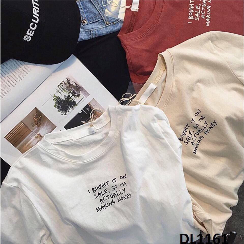 áo thun phong rông cotton xịn họa tiết chữ freesize &lt;65kg