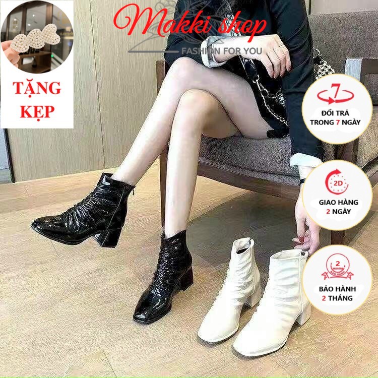 Bốt nữ đế cao F12, giày boot nữ cao cấp thời trang giá rẻ MAKKI SHOP TD441