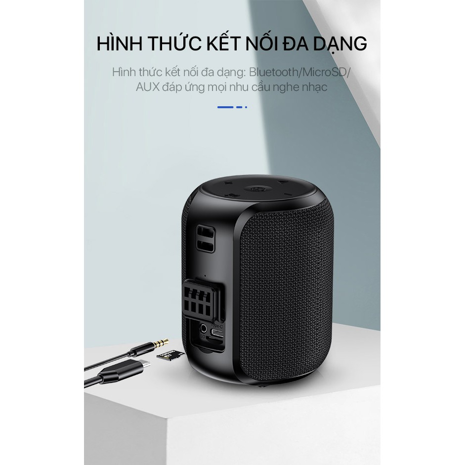 Loa Bluetooth 5.0 VIVAN VS12 Hi-Fi Công Suất 10W - Chống Nước IPX6 - Hỗ Trợ Kết Nối Cổng AUX/MicroSD