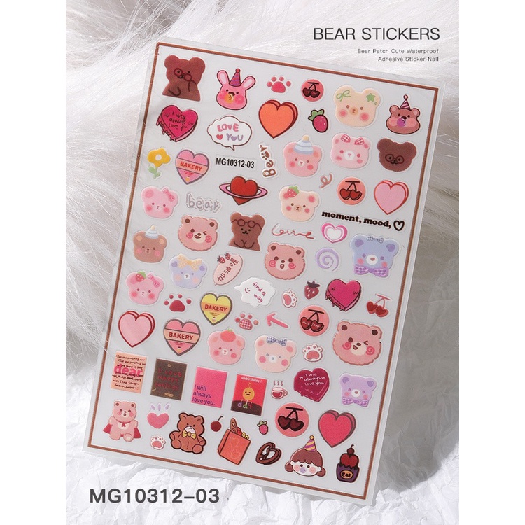 Sticker dán móng gấu MG10312-03