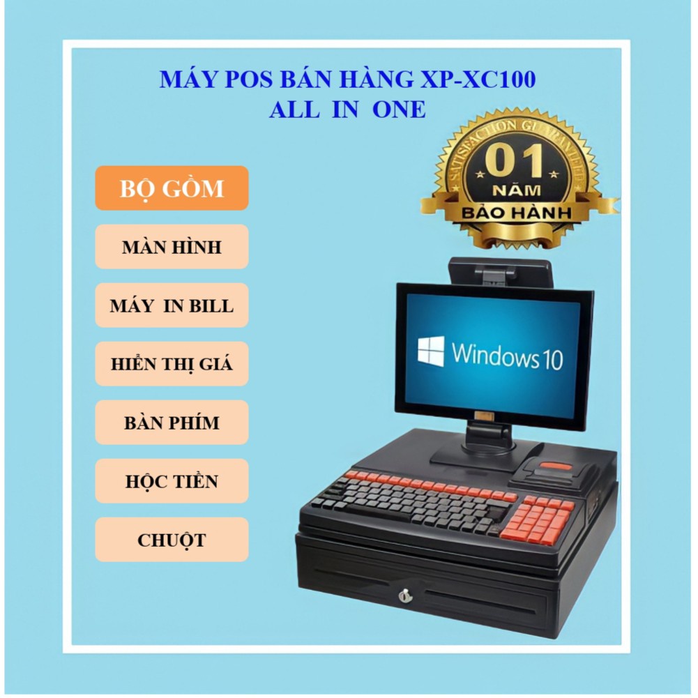 Bộ Máy POS Bán Hàng Xprinter XC100 (All In One)