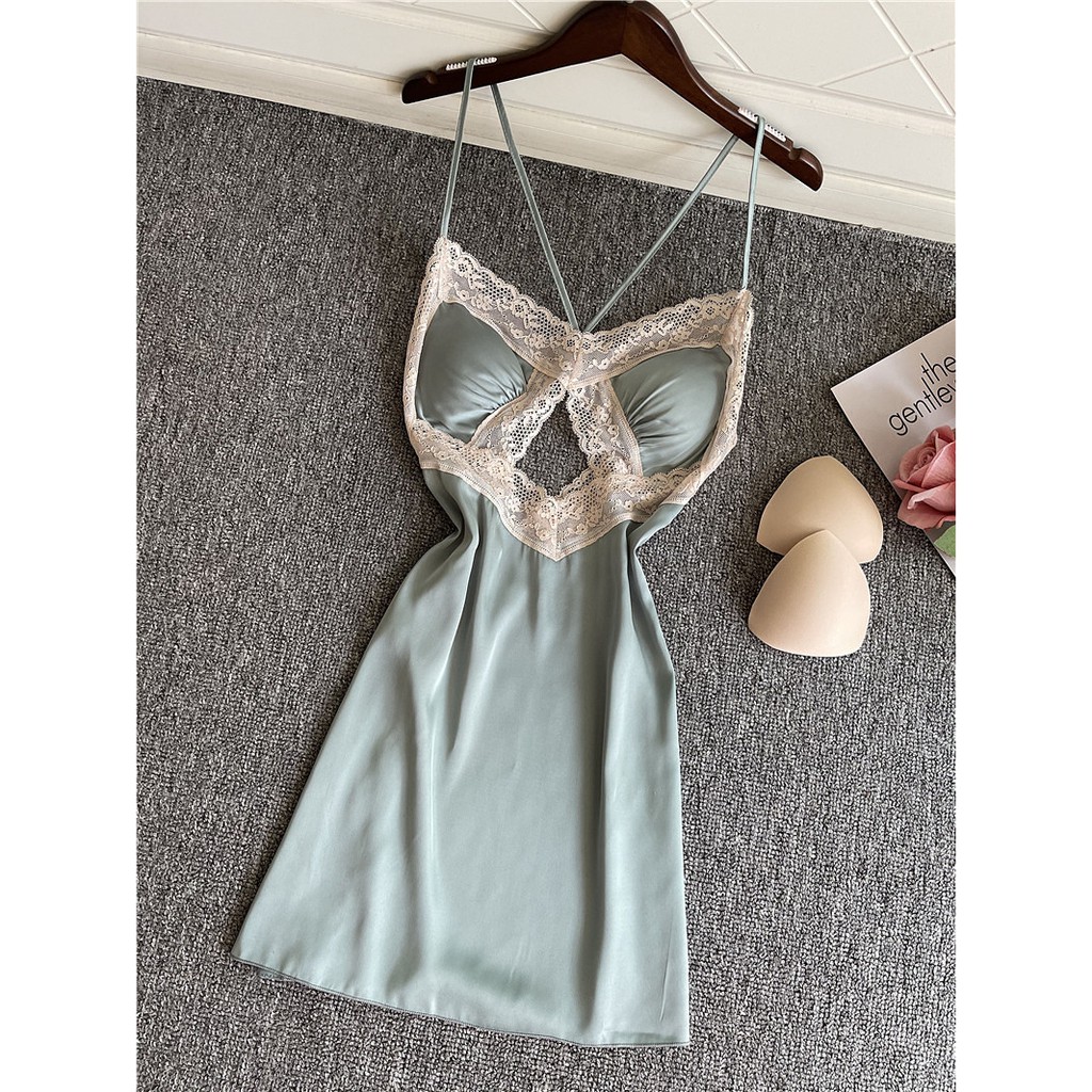 Váy ngủ lụa dây chéo sexy phía sau | BigBuy360 - bigbuy360.vn