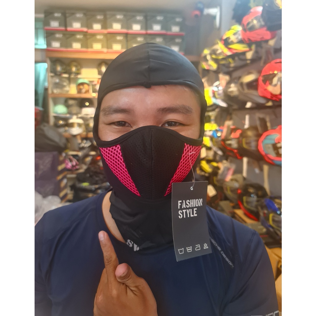 Khăn trùm ninja SWAT X2 hồng,Khăn SWAT thun,Khăn ninja thun lạnh