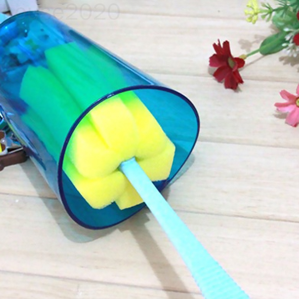 Cọ vệ sinh bình nước cán dài bằng mút mềm màu ngẫu nhiên HOUSE2020