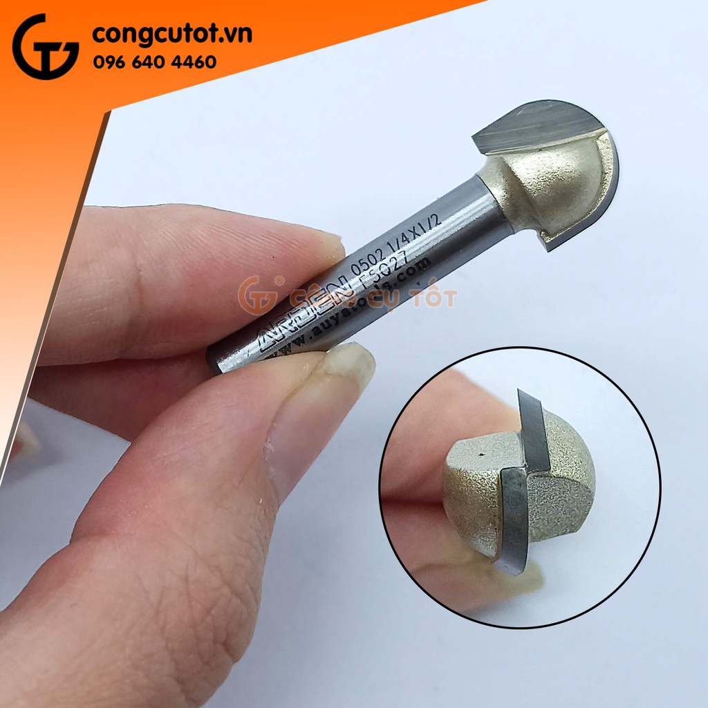 Mũi phay gỗ quả đào ARDEN chân 1/4inch (6.35mm)