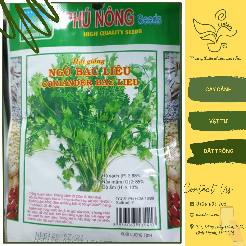 Hạt giống Phú Nông - Ngò Bạc Liêu No.1 Gói 20g - Hạt Giống - Rau Gia Vị