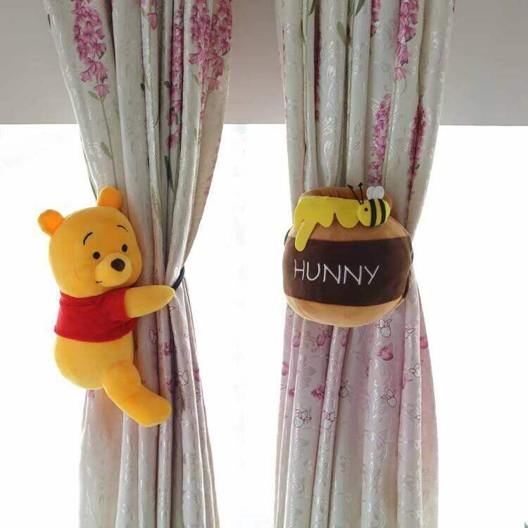 Dây Cột Rèm Cửa Hình Lọ Mật Ong Gấu Phồng Dễ Thương Trang Trí Nhà Cửa