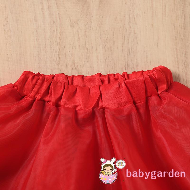 Bộ áo liền quần cổ tròn tay ngắn in hình dưa hấu + chân váy lưng thun màu trơn dễ thương cho bé gái