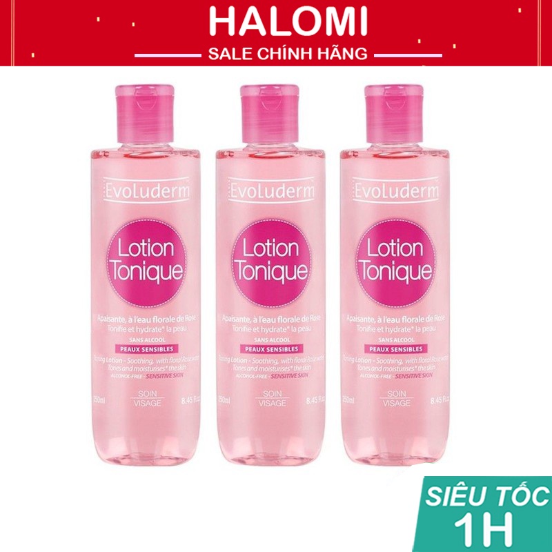 Nước hoa hồng Evoluderm giúp se khít lỗ chân lông dưỡng ẩm làm sạch da dành cho da khô và nhạy cảm 250ml