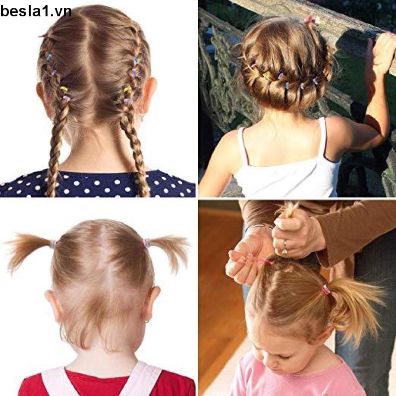 🎀Set 1000 dây buộc tóc thời trang bằng cao su dùng một lần dành cho bé gái